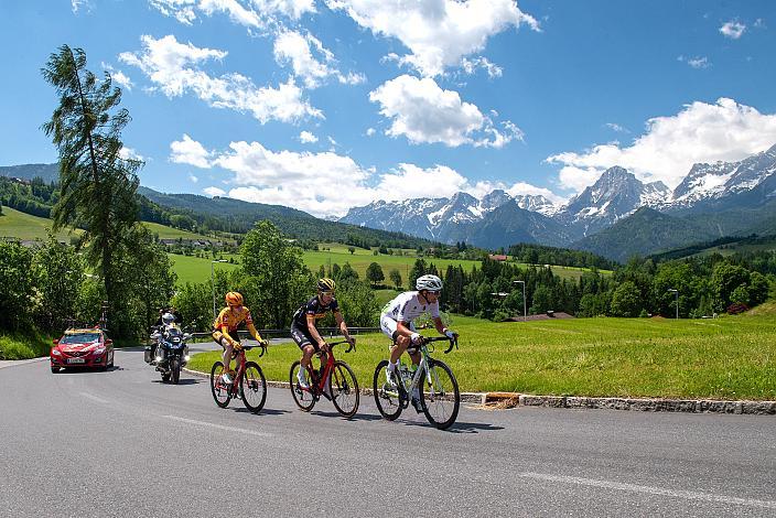 Die Ausreisser mit Kim Alexander Heiduk (GER, Team Lotto Kern Haus)  Florian Kierner (AUT, Tirol KTM Cycling Team), 3. Etappe Traun - Hinterstoder, Int. Raiffeisen Oberösterreich Rundfahrt UCI Kat. 2.2