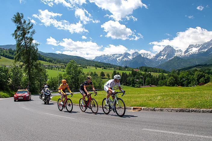 Die Ausreisser mit Kim Alexander Heiduk (GER, Team Lotto Kern Haus)  Florian Kierner (AUT, Tirol KTM Cycling Team), 3. Etappe Traun - Hinterstoder, Int. Raiffeisen Oberösterreich Rundfahrt UCI Kat. 2.2