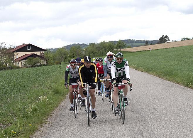 eine Gruppe der KirschblÃ¼ten Radklassik bei Buchkirchen