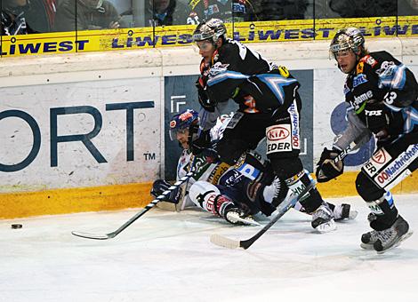 Philipp Lukas und Markus Schlacher Liwest Black Wings Linz vs. EC Record Fenster VSV