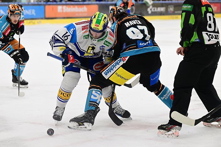 Kevin Hancock (EC iDM Wärmepumpen VSV), Luka Maver (Steinbach Black Wings Linz) Win2Day ICE Hockey League,  Steinbach Black Wings Linz vs EC iDM Wärmepumpen VSV,  Linz AG Eisarena 