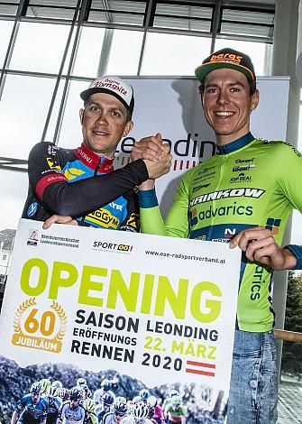 v.l. Riccardo Zoidl (AUT, Team Felbermayr Simplon Wels), Daniel Eichinger (AUT, Hrinkow Advarics Cycleang Team)