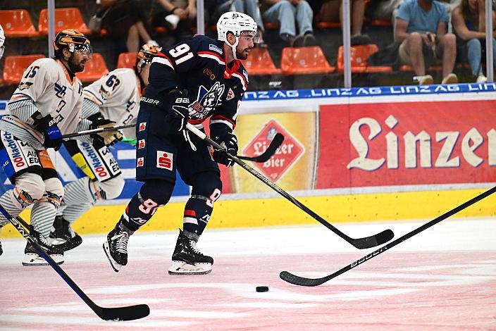 Dominic Turgon (Kassel Huskies) Testspiel, Steinbach Black Wings Linz vs Kassel Huskies , Linz AG Eisarena 