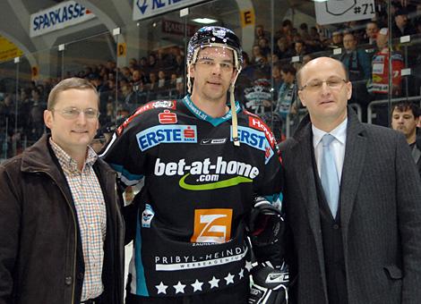 #71 Pat Leahy, Liwest Black Wings Linz, Spieler des Abends.