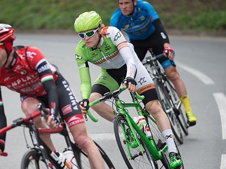 Dominik Hrinkow, Hrinkow Advrics Cycleang Team, in der Spitzengruppe. 54. Int. Kirschbluetenrennen, Wels