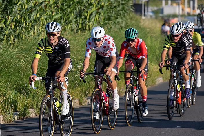 3. Platz Benjamin Eckerstorfer (AUT, Team Österreich), Viggo Moore (USA, Lux/CTS p/b Specialized) Etappensieger, 2. Platz Frank Aron Ragilo (EST, Cannibal Team), 1B Etappe Int. "Keine Sorgen" Junioren Rundfahrt UCI Kat. 2.1 MJ