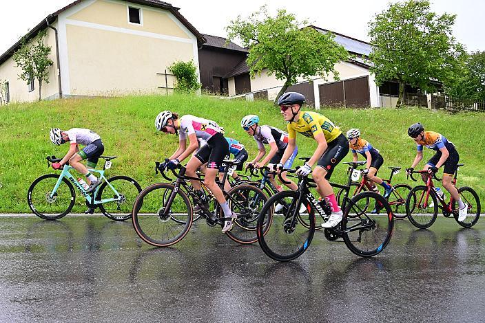 Im gelben Trikot Marc Hierschläger (AUT, LRV OÖ - Wien) Amstetten. 3. Etappe Sportland NOE WOMENS  KIDS Tour