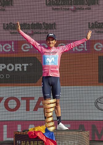 Richard Carapaz (ECU, Movistar Team) Sieger des 102.  Giro, Giro d Italia, Radsport, 102. Giro d Italia - 21. Etappe Zeitfahren 