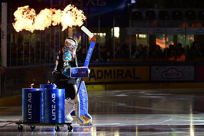 Tormann Rasmus Tirronen (Steinbach Black Wings Linz) Win2Day ICE Hockey League,  Steinbach Black Wings Linz vs EC iDM Wärmepumpen VSV,  Linz AG Eisarena 