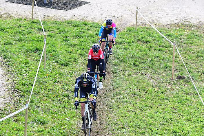 Platz 3 für den Führenden in der Rad Cross Liga Jakob Reiter (AUT, Hrinkow Advarics), Radquerfeldein GP um das Sportzentrum Gunskirchen, Rad Cyclo Cross, 