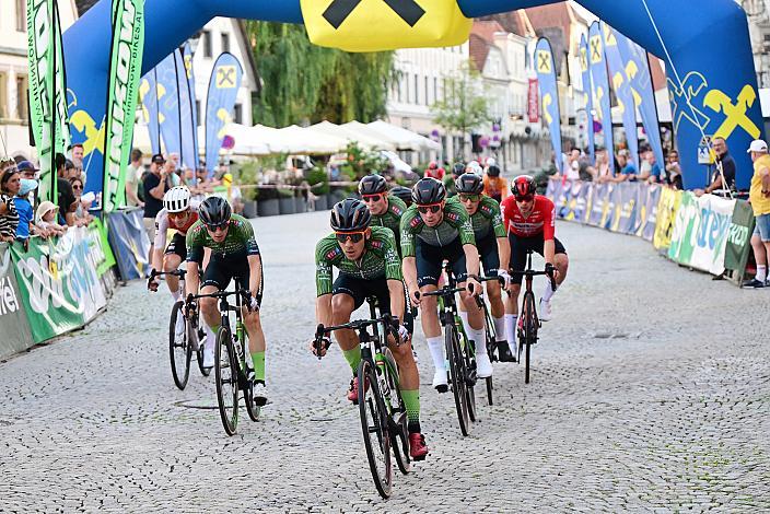 Riccardo Zoidl (AUT, Hrinkow Advarics) an der Spitze des Feldes, 27. Int. ASVÖ - HRINKOW City Kriterium Steyr, Herren Elite, ÖRV, Radsport, Mountainbike, ELITE Rennrad