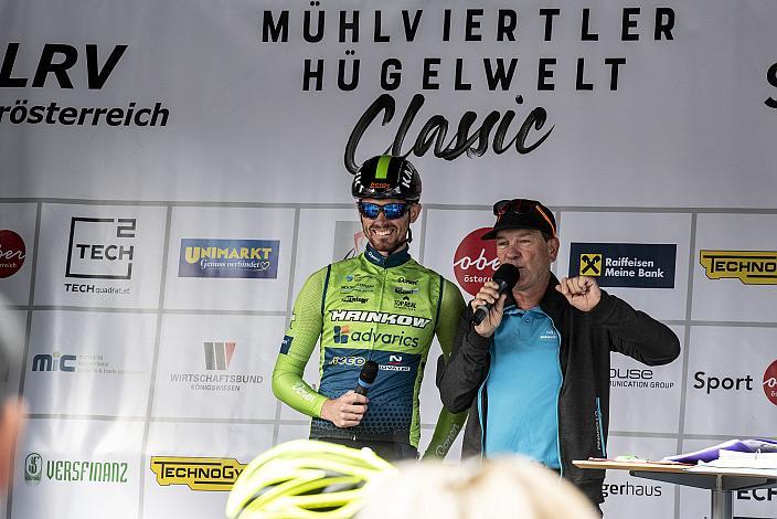 Andreas Hofer (AUT, Hrinkow Advarics Cycleang Team), Walter Ameshofer (LRV OÖ Vize Präsident), 1. Mühlviertler Hügelwelt Classik, Königswiesen,  U23, Elite Damen und Herren