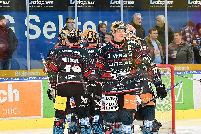 Brian Lebler (Steinbach Black Wings Linz) Steinbach Black Wings Linz vs Hydro Fehervar AV19, Weihnachtstrikot ICE Eishockey Liga, Linz AG Eisarena
