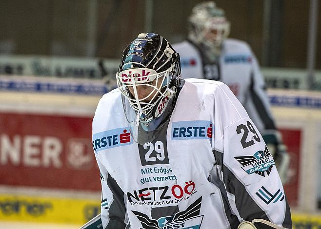 Tormann Michael Ouzas (EHC Liwest Black Wings Linz), Tormann David Kickert (EHC Liwest Black Wings Linz), EHC Liwest Black Wings Linz - Graz 99ers, Play Offs, Viertelfinale