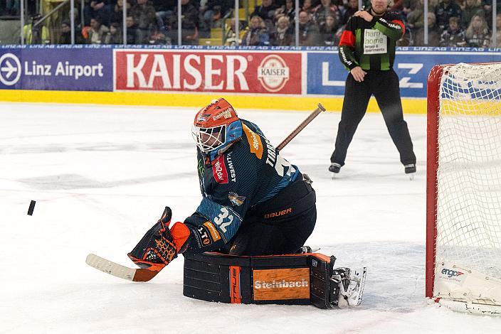 Tormann Rasmus Tirronen (Steinbach Black Wings Linz) Steinbach Black Wings Linz vs EC KAC, Linz AG Eisarena 