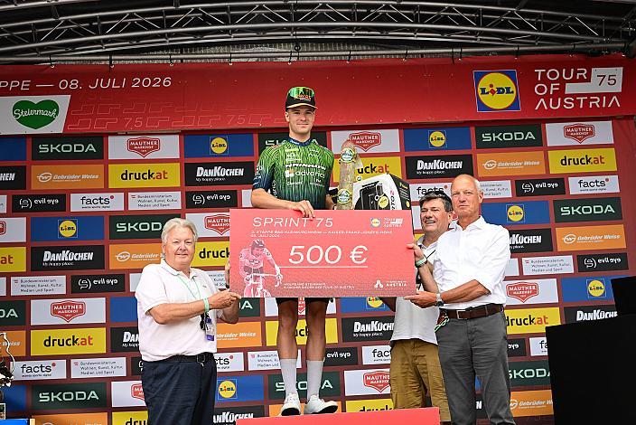 Harald J. Mayer (ÖRV, Präsident Österreichischer Radsportverband, Cycling Austria), Loic Bettendorff (LUX, Hrinkow Advarics), 1. Etappe von Graz - Gamlitz, 188km, Tour of Austria