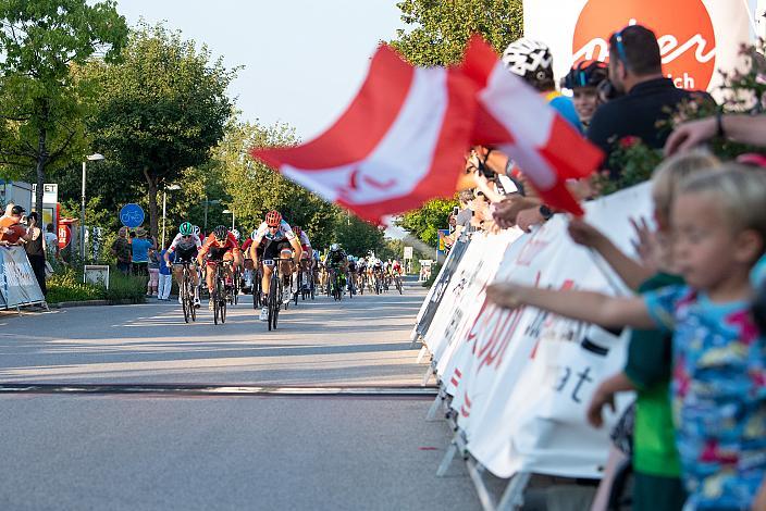 v.l. Alexander Hajek (AUT, Team Auto Eder), Leo Kerschbaum (AUT, Team Österreich), Niels Michotte (LUX, Team Luxenburg), 46. Int. Keine Sorgen,  Junioren Rundfahrt UCI Kat. MJ 2.1, 1. Etappe Haid/Ansfelden - Marchtrenk
