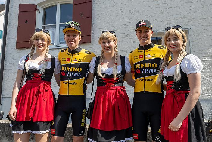 Sieger Johannes Staune-Mittet (NOR, Team Jumbo-Visma), Rick Pluimers (NED, Jumbo-Visma Development Team), Aktivster Fahrer, Herren Elite, U23, Radliga, GP Vorarlberg, Nenzing