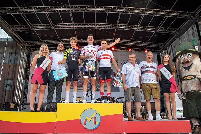 3. Platz Benjamin Eckerstorfer (AUT, Team Österreich), Viggo Moore (USA, Lux/CTS p/b Specialized) Etappensieger, 2. Platz Frank Aron Ragilo (EST, Cannibal Team), 1B Etappe Int. "Keine Sorgen" Junioren Rundfahrt UCI Kat. 2.1 MJ