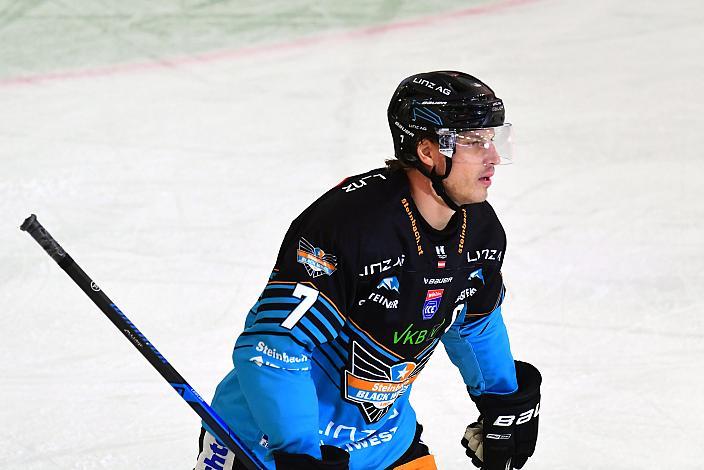 Torschütze zum 1 zu 1, Brian Lebler (Steinbach Black Wings Linz), 17. Runde ICE, Steinbach Black Wings Linz vs Team Ferencvarosi Torna Club FTC-Telekom (HUN), Linz AG Eisarena 