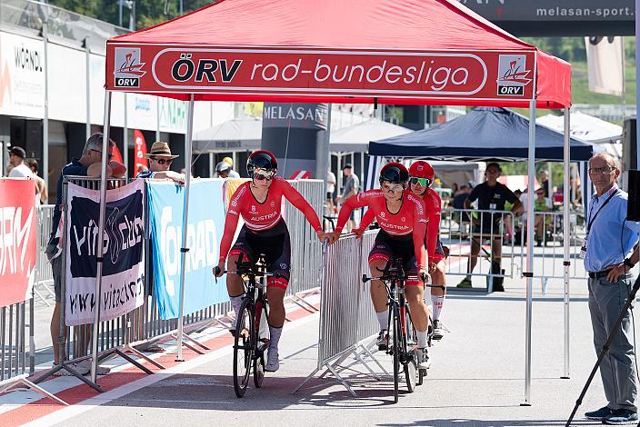 Sarah Rijkes (AUT, Ceratizit WNT Pro Cycling Team), Christina Schweinberger (AUT, Doltcini - Van Eyck Sport) , Kathrin Schweinberger (AUT, Doltcini - Van Eyck Sport), Teamzeitfahren MYGYM Master Race am Salzburg Ring, Zeitfahren, ÖRV RadLiga, Radsport, Radliga, ÖRV, Damen Elite, 