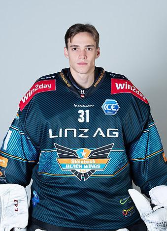 Tormann Jakob Sprachmann (Steinbach Black Wings Linz)  Linz, Linz AG Eisarena 