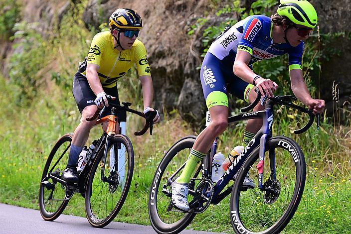 Im Gelben Trikot des Gesamtführenden Luis Grupp (GER, Team Deutschland) 2. Etappe Sarleinsbach - Sarleinsbach, Int. Oberösterreichische Versicherung OÖ Junioren Oberösterreich Rundfahrt