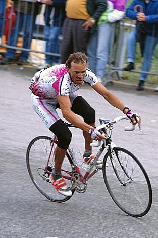 Uwe Ampler (GER, Team Telekom) am Monte Bodone,14. Etappe, Corvara to Monte Bondone