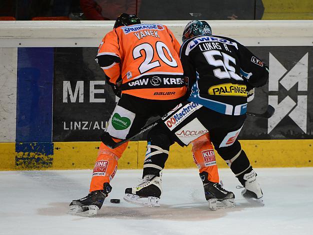 Robert Lukas, Linz blockt Thomas Vanek, Graz,  Liwest Black Wings Linz vs Moser Medical Graz99ers