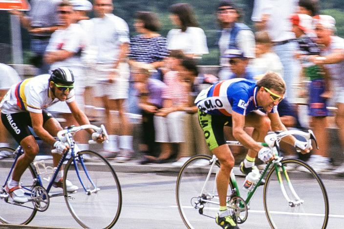 v.l. Charly Mottet (FRA), Herren Profi WM Stuttgart, 1991