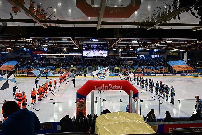 Play Off Zeit in der Win2Day ICE Hockey League,  1. Viertelfinale, Steinbach Black Wings Linz vs Moser Medical Graz 99ers,  Linz AG Eisarena 