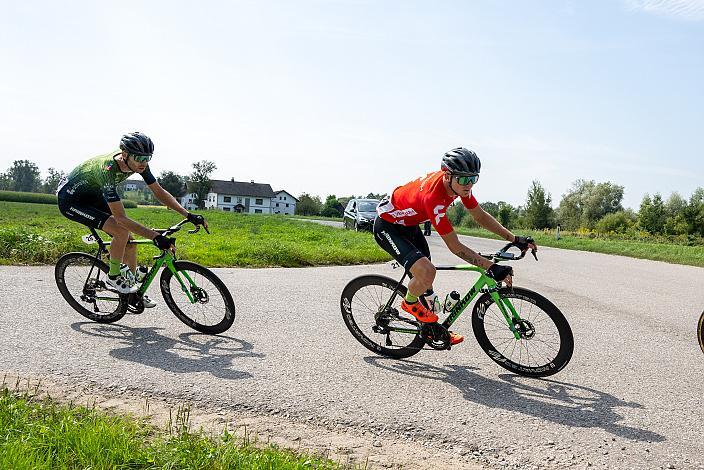 Jonas Rapp (GER, Hrinkow Advarics), Jaka Primozic (SLO, Hrinkow Advarics) Führender der Road Cycling League,  Ranshofen, OÖ
