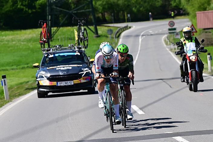 Die Ausreisser mit Josef Dirnbauer (AUT, Hrinkow Advarics), Luis Straßer, (GER, RUN&RACE-Solarpur) Herren Elite, U23, Road Cycling League Austria, 15. GP Vorarlberg