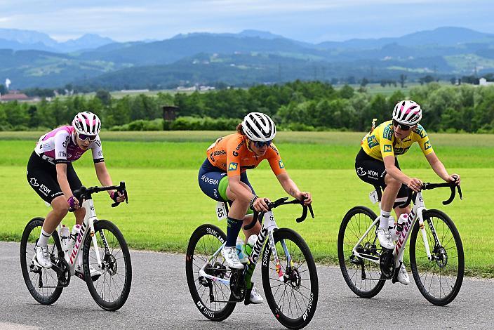 Im Trikot der Punktebesten Nika Bobnar (SLO, Team Slovenia), Amstetten, 2 Etappe Sportland NOE Kids Tour