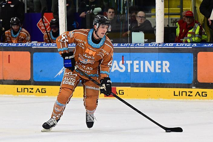 Logan Roe (Steinbach Black Wings Linz), 30. Runde ICE, Steinbach Black Wings Linz vs EC Red Bull Salzburg, Linz AG Eisarena 