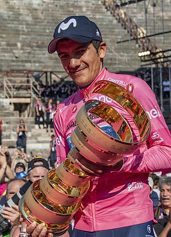 Richard Carapaz (ECU, Movistar Team) Girosieger 2019, Giro d Italia, Radsport, 102. Giro d Italia - 21. Etappe Zeitfahren