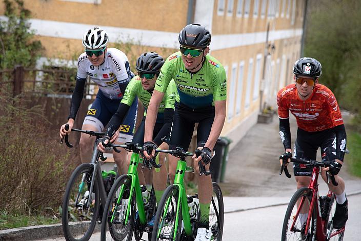 Daniel Eichinger (AUT, Hrinkow Advarics), Timon Loderer (GER, Hrinkow Advarics), Jakob Reiter (AUT, Union Raiffeisen Radteam Tirol) Herren Elite, U23, Radliga, 62. Radsaison-Eröffnungsrennen Leonding, Oberösterreich 