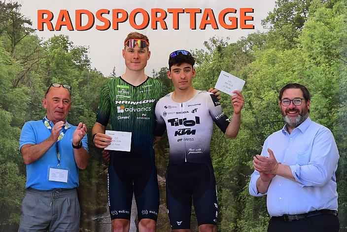 podest u23, Valentin Poschacher (AUT, Hrinkow Advarics), Samuel Novak (SVK, Tirol KTM Cycling Team), Herren Elite, U23, Road Cycling League Austria