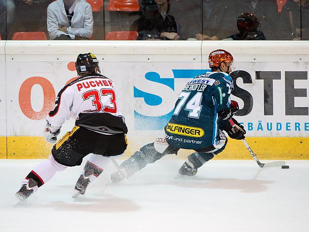 Daniel Oberkofler, Linz und Petr Pucher, Znaim, EHC Liwest Black Wings Linz vs HC Orli Znojmo