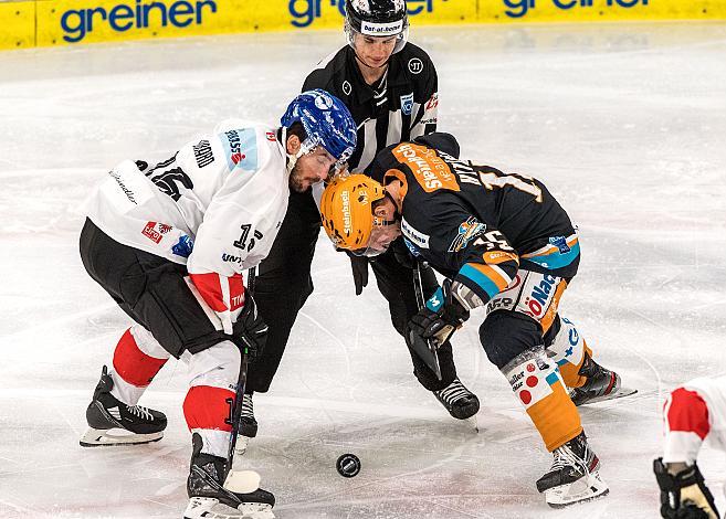 Juha-Pekka Hytönen (Steinbach Black Wings 1992), Felix Girard (HC Tiwag Innsbruck - Die Haie)Steinbach Black Wings 1992 vs HC TWK Innsbruck  , Eishockey, Bet at Home ICE Hockey League