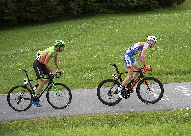 Jonas Rapp (GER, Hrinkow Advarics Cycleang), Gijs Leemreize (NED) 3. Etappe Traun - Ternberg, Radsport 10. Int. OOE Rundfahrt  