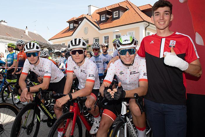 Das Team OÖ, mit Moritz Hörandtner (AUT, Team Oberösterreich), 46. Int. Keine Sorgen,  Junioren Rundfahrt UCI Kat. MJ 2.1, 3. Etappe Bad Wimsbach/Neydharting - Strass im Attergau