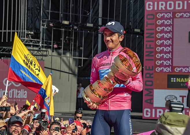 Richard Carapaz (ECU, Movistar Team) Girosieger 2019, Giro d Italia, Radsport, 102. Giro d Italia - 21. Etappe Zeitfahren