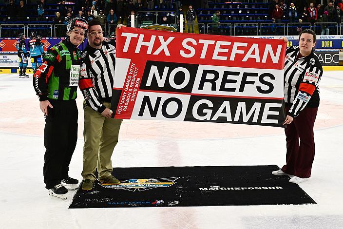 Schiedsrichter Aktion Stefan Lempradl, 52. Runde ICE, Steinbach Black Wings Linz vs Graz 99ers, Linz AG Eisarena 
