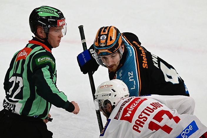 Graham Knott (Steinbach Black Wings Linz), Nick Pastujov (EC KAC) Semifinale 4, Win2Day ICE Hockey League, 4. Semifinale, Steinbach Black Wings Linz vs EC KAC,  Linz AG Eisarena 