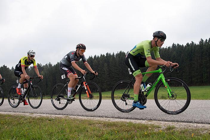 Nikolas Riegler (AUT, Team Vorarlberg), Stefan Kolb (AUT, Hrinkow Advarics Cycleang Team), Paul Buschek (AUT, Tirol KTM Cycling Team) Mühlviertler Hügelwelt Classic, Strassenrennen Königswiesen, Radsport