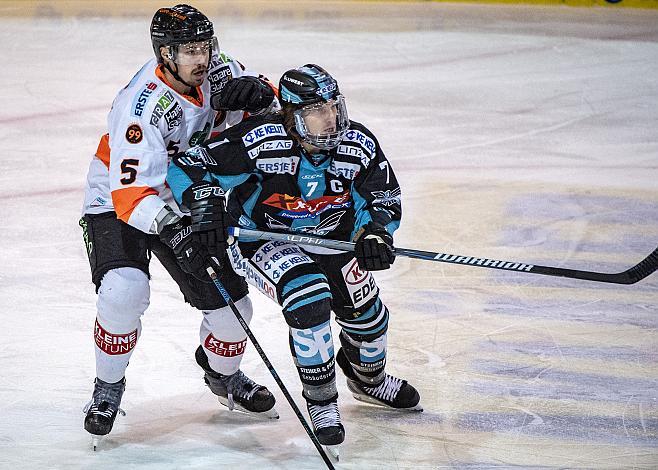 Robin Jacobsson (Moser Medical Graz 99ers), Brian Lebler (EHC Liwest Black Wings Linz) EHC Liwest Black Wings Linz - Graz 99ers, Play Offs, Viertelfinale