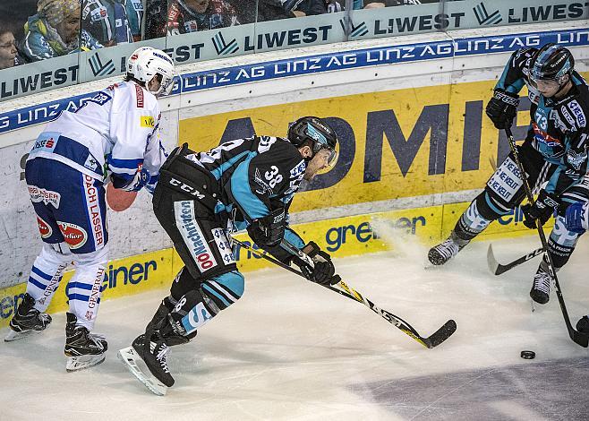 Bracken Kearns (EHC Liwest Black Wings Linz), Adrian Rosenberger (EHC Liwest Black Wings Linz) EHC Liwest Black Wings Linz - EC VSV, Qualifikationsrunde