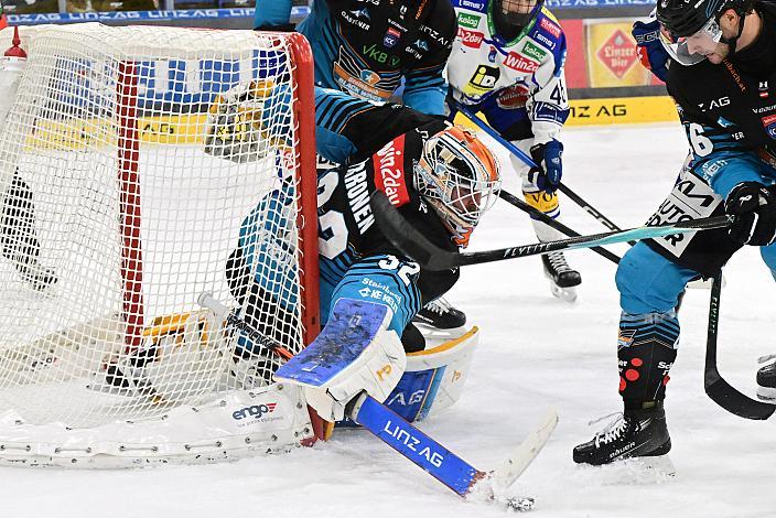 Tormann Rasmus Tirronen (Steinbach Black Wings Linz), 36. Runde ICE, Steinbach Black Wings Linz vs EC iDM Wärmepumpen VSV), Linz AG Eisarena 