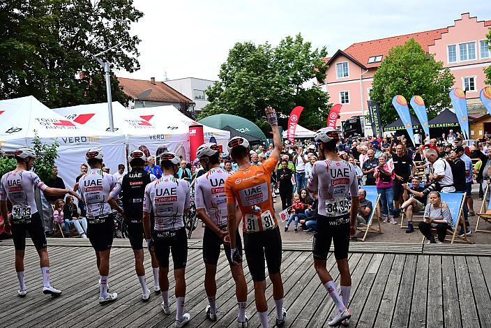  Felix Grossschartner (AUT, UAE Team Emirates) im Orangen Gebrüder Weiss Trikot des besten Österreichers,  73. Tour of Austria, ME 2.1 1. Etappe Bad Tatzmannsdorf